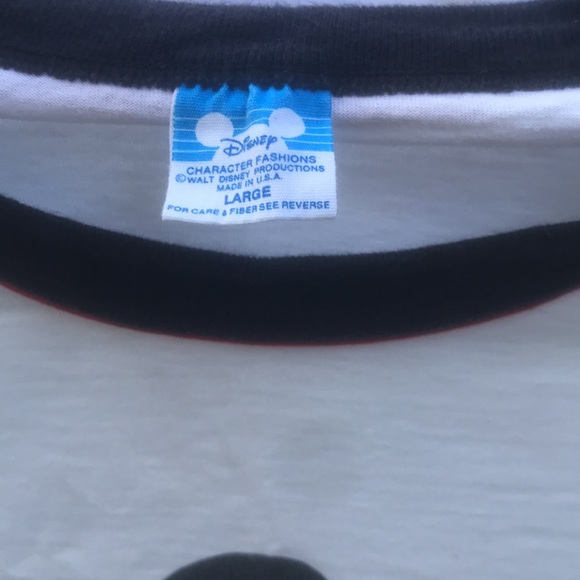 Vintage 80’s Disney Mickey Mouse Ringer T-Shirt M - Picture 2 of 4